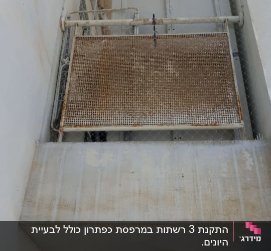 רשת מתכת למניעת כניסת יונים למרפסת